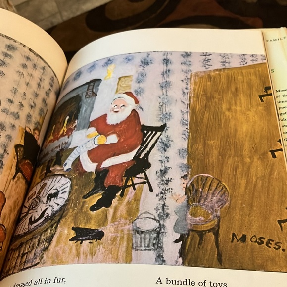 Vintage 1961THE NIGHT BEFORE CHRISTMAS ILLUSTRATED BY GRANDMA MOSES HARDCOVER - Picture 16 of 17